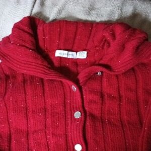 Liz Claiborne Red Cable-Knit Sweater XL